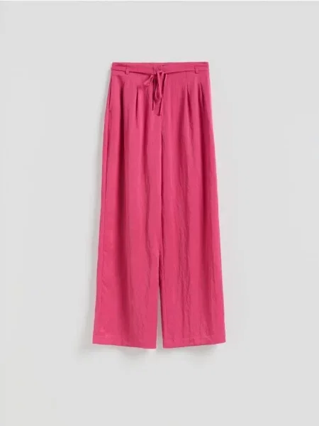 Reserved Pantaloni lejeri din lyocell roz