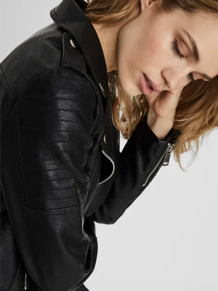 Vero Moda Geacă din imitație de piele Kerri negru