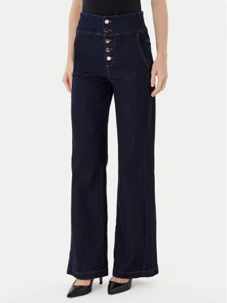 Rinascimento Blugi Bleumarin Wide Leg