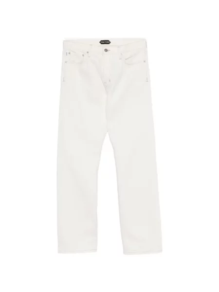 Blugi Tom Ford cu strasuri alb