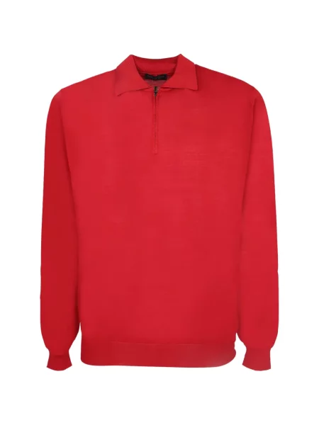 Tricou polo Dell'oglio tricotate roșu