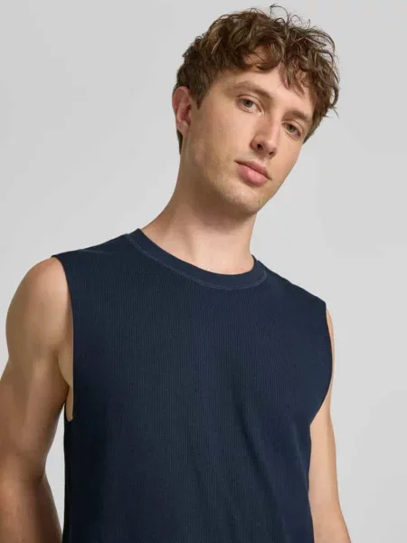Koszulka Jack & Jones z nadrukiem z okrągłym dekoltem granatowa