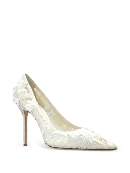 Φλοράλ γοβάκια Jimmy Choo με απλικέ λευκό