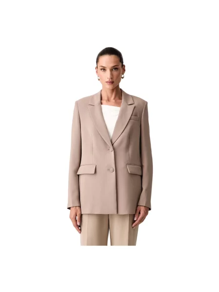Kurtka GUESS Theoline Perfect Blazer Silk Taupe L różowa