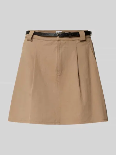 Spódnica mini z czystej bawełny z zakładkami w pasie Jake*s Casual