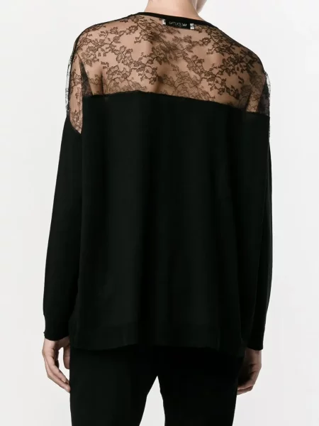 Pulover Valentino Garavani din dantelă negru