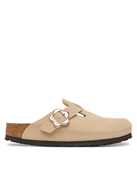 Šľapky Birkenstock Boston Flower Buckle D béžová
