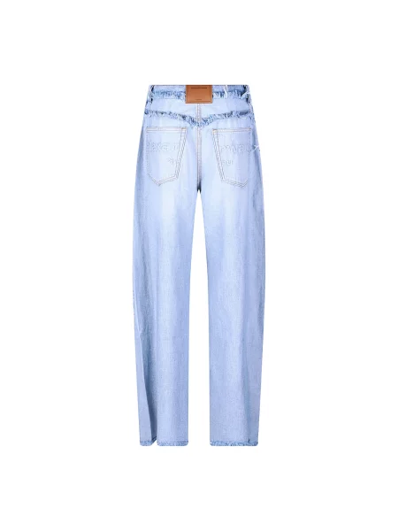 Jeansy Alexander Wang z logo niebieskie
