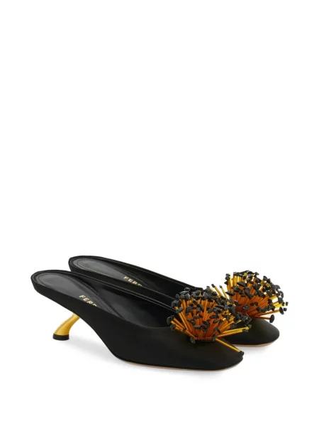 Papuci tip mules Ferragamo negru