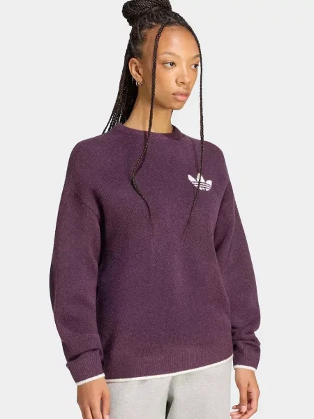 Adidas Originals pulover pentru femei cu amestec de lână Essentials violet