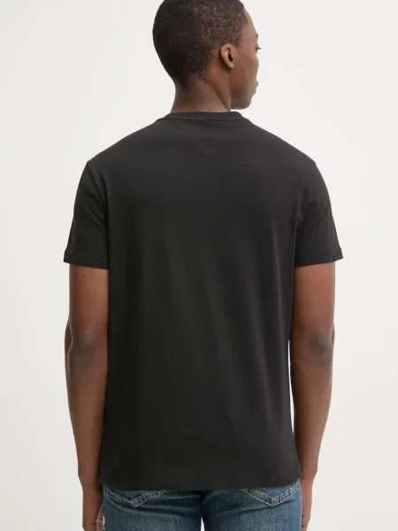 Tričko Tommy Jeans s aplikací černá