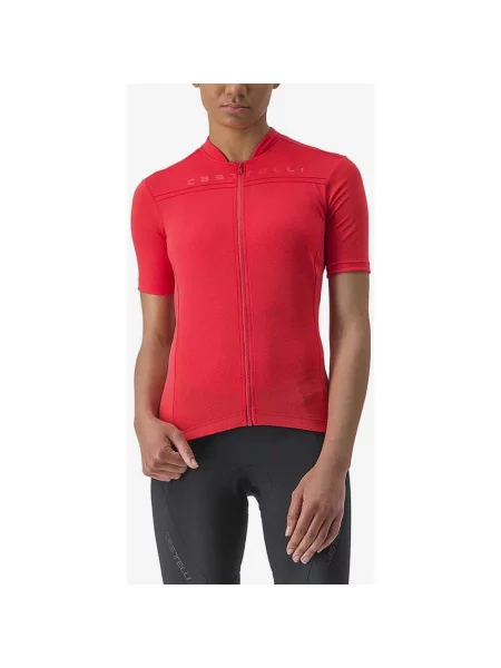 Castelli Anima 4 koszulka z krótkim rekawem Hibiscus XS czerwona