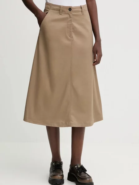 Marc O'Polo fustă cu lyocell midi evazati bej