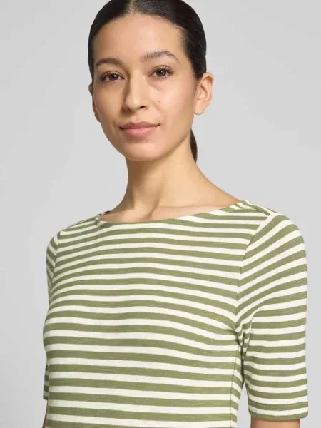 T-shirt o kroju relaxed fit z czystej bawełny S.oliver Red Label zielona
