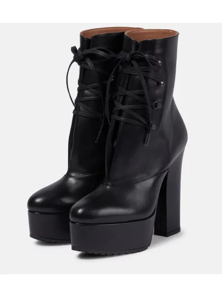 Cizme scurte Alaïa din piele negru