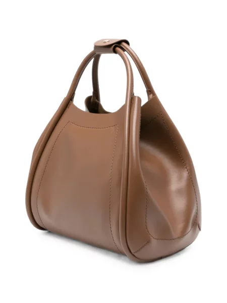 Geantă shopper Max Mara din piele maro