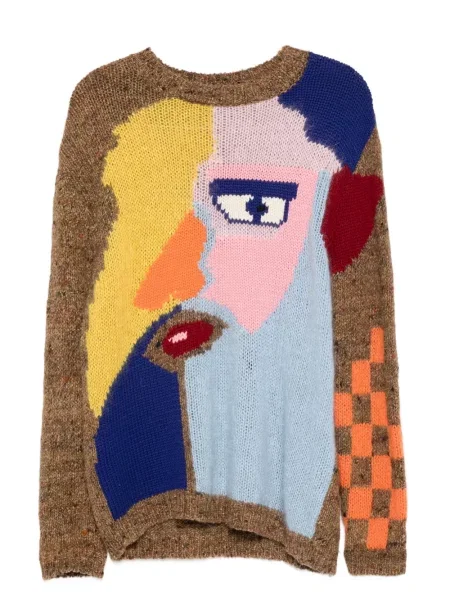 Pulover Walter Van Beirendonck tricotate maro