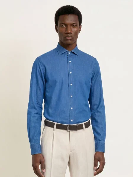 Profuomo Košile Slim Fit modrá