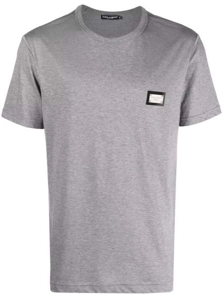 Tricou Dolce & Gabbana cu decolteu rotund gri
