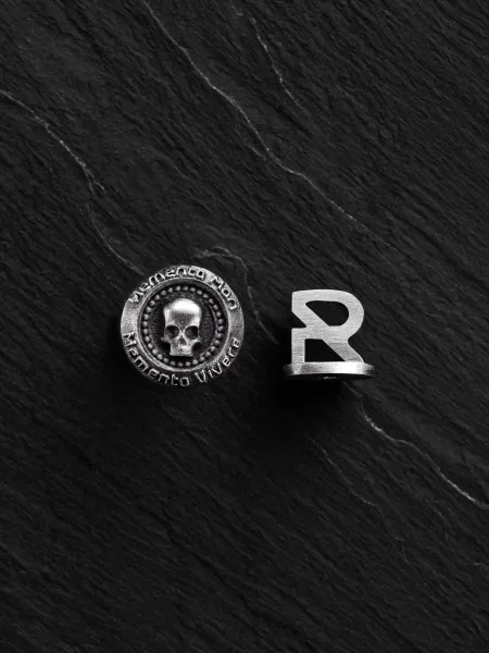 REYTEL Cercei MEMENTO MORI. VIVERE MEMENTO argintiu