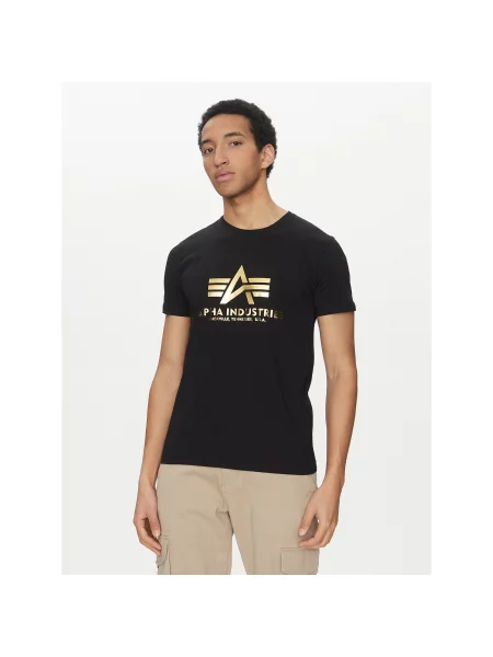 Alpha Industries T-Shirt Basic Regular Fit μαύρο
