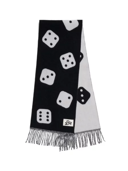 Fular Marc Jacobs cu franjuri negru