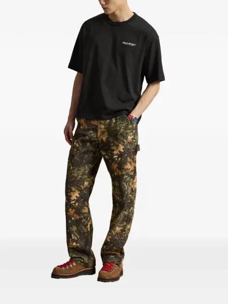 Șosete Polo Ralph Lauren cu broderie în carouri de flanelă verde