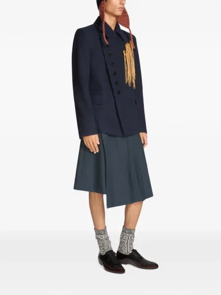 Sacou Dries Van Noten de lână albastru