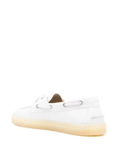 Pantofi loafer Copenhagen din piele cu legături alb