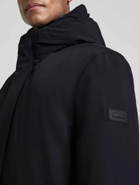 Płaszcz parka z kapturem model „Dawson” Cinque granatowa