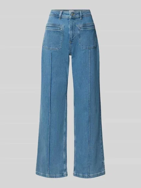 Jeansy Wide & Loose Fit z mieszanki bawełny Jake*s Casual niebieskie