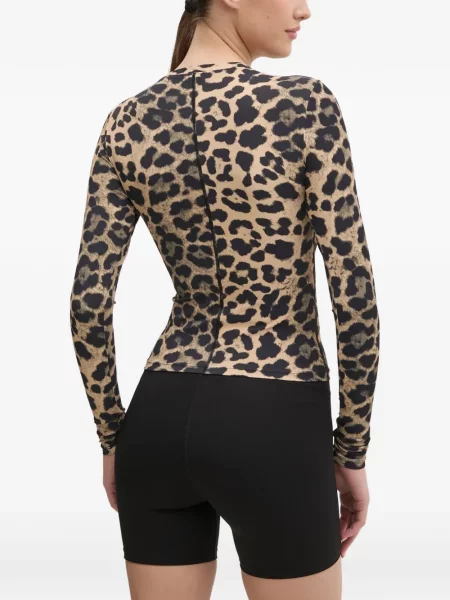 Lung tricou P.e Nation cu imagine cu model leopard