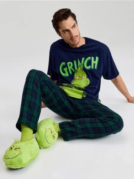 Sinsay Papuče Grinch neonová