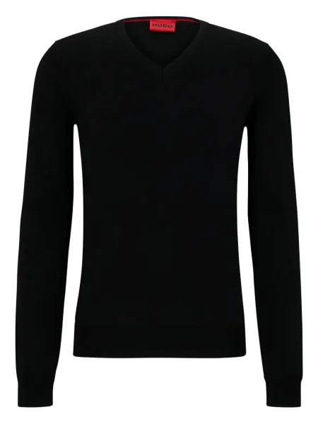 Tricou Hugo cu decolteu în V negru