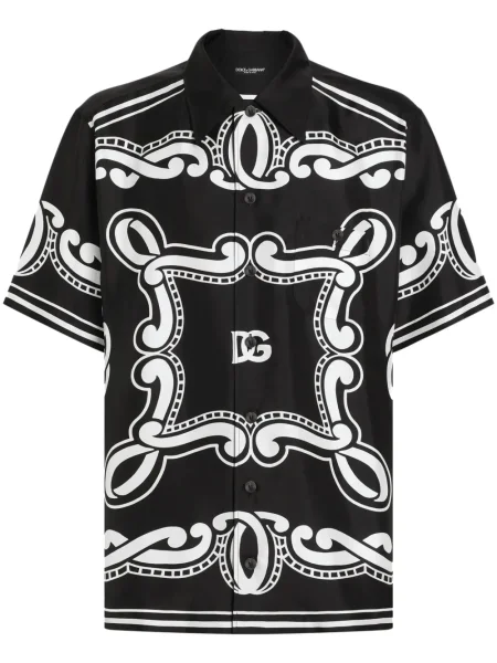 Cămașă Dolce & Gabbana cu imagine negru