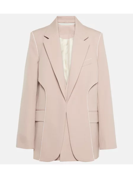 Sacou Victoria Beckham de lână roz