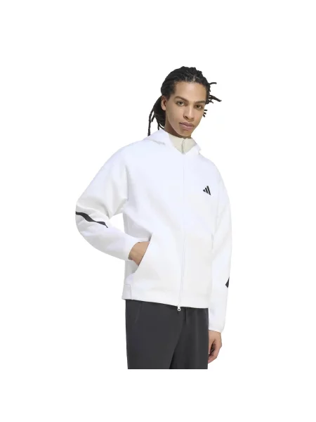Bluza dresowa zapinana na błyskawiczny adidas Z.N.E. biała