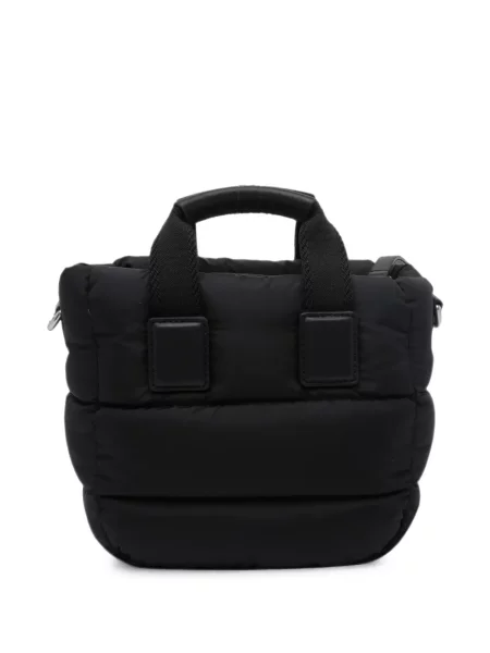 Matlasat geantă Moncler cu autograf negru