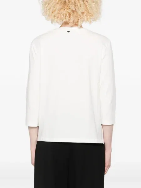 Top Weekend Max Mara cu decolteu rotund alb