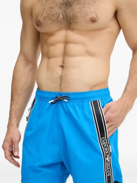Fürdőruha Emporio Armani autogrammal kék