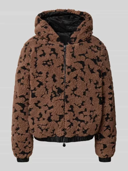 Kurtka z futerka Ea7 Emporio Armani beżowa
