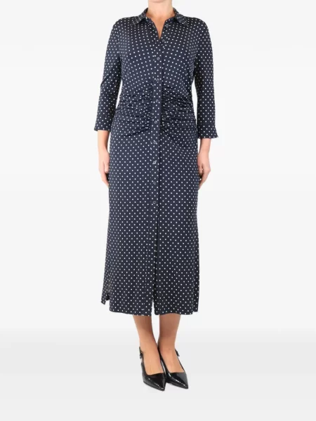 Rochie midi Altuzarra cu buline cu volane albastru