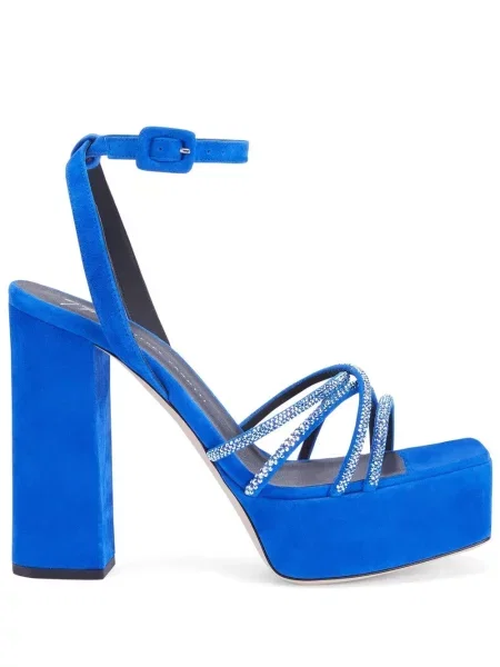 Sandale Giuseppe Zanotti cu platformă albastru