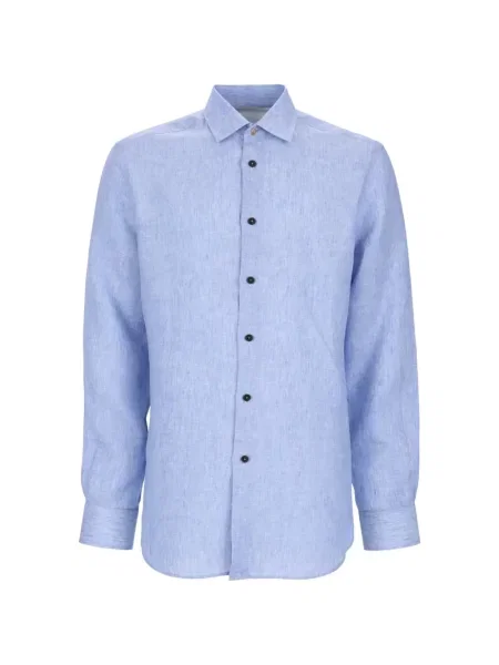 Cămașă Paul Smith de in albastru