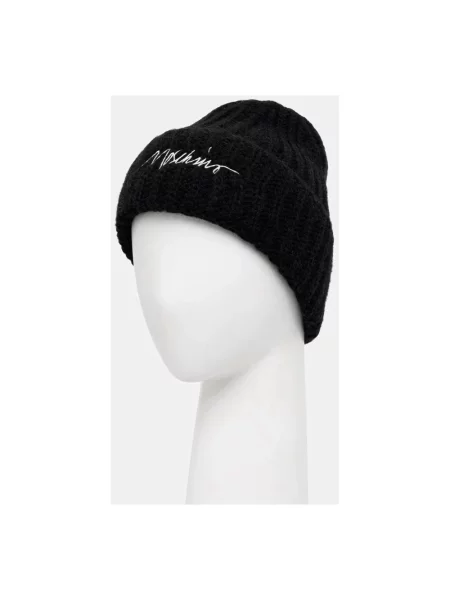 Moschino czapka beanie z wełną czarna