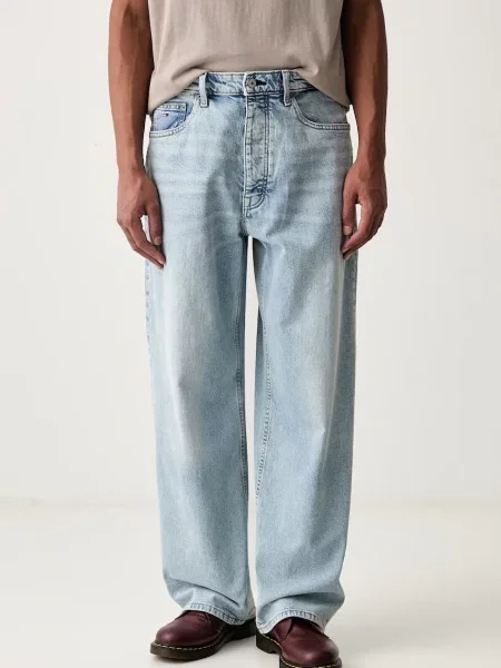Tommy Jeans blugi relaxed fit pentru bărbați albastru