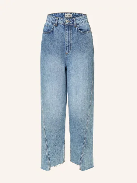 Ichi Krátké Džíny Ihobinne denim light blue stonewashed modré