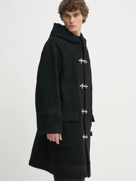 Шерстяное пальто études Studio черное