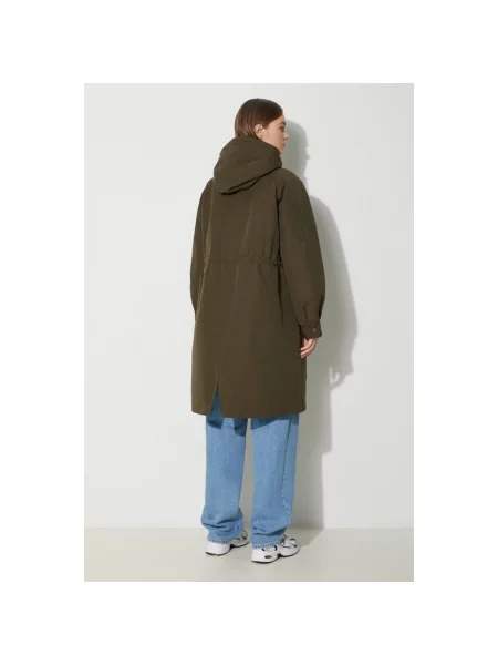 Parka Woolrich ze sznurkiem zielona