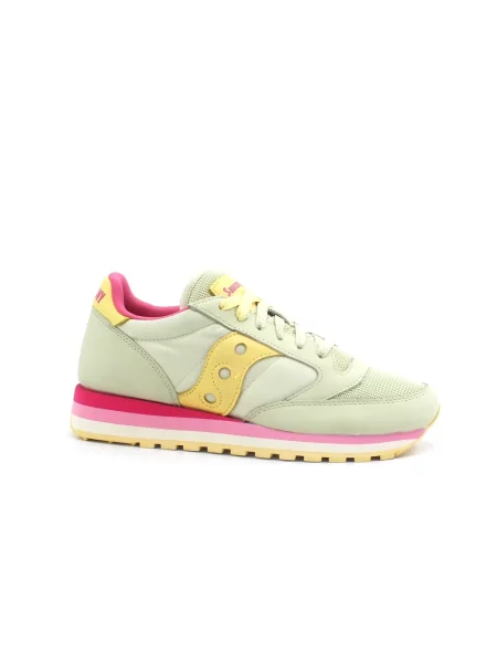 Sneakersy Saucony skórzane zielone